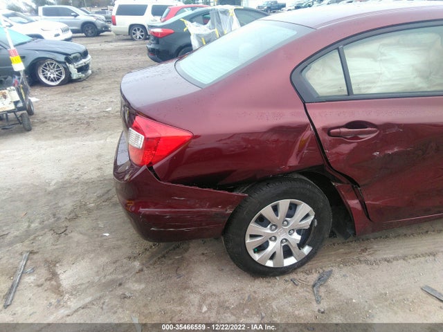 2012 HONDA CIVIC SDN LX VIN: 19XFB2F56CE077633