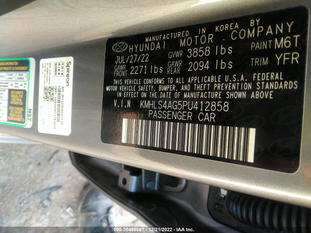 Hyundai ELANTRA SEL 2023 KMHLS4AG5PU412858 Image 10