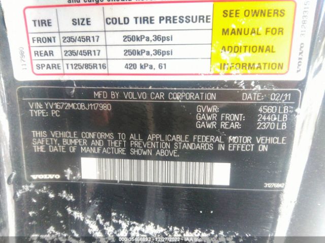 YV1672MC0BJ117980 Volvo C70