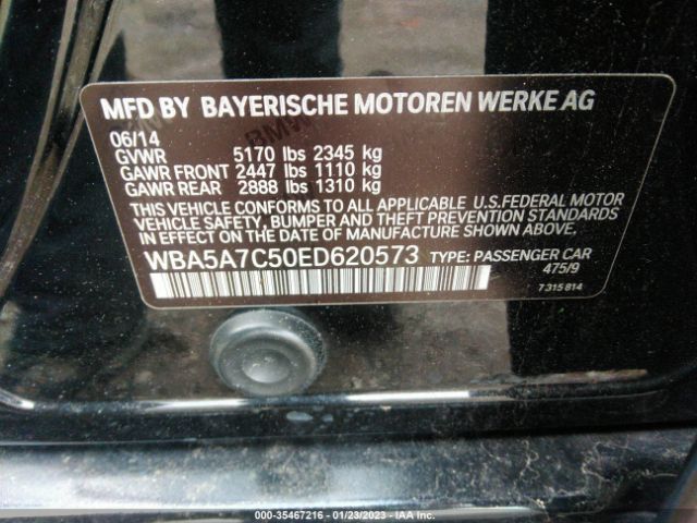 WBA5A7C50ED620573 BMW 5 Series 528i Xdrive