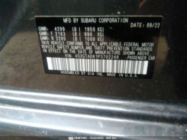 4S3GTAD61P3702248 Subaru Impreza Premium