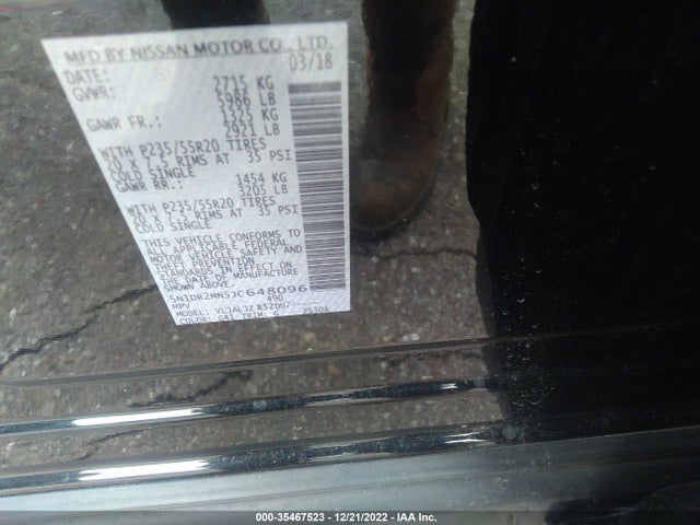 Nissan Pathfinder Platinum 2018 5N1DR2MN5JC648096 Image 10