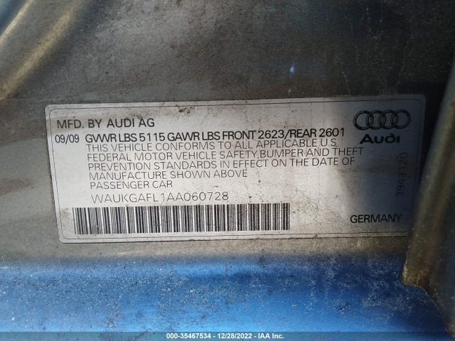 Audi S4 Prestige 2010 WAUKGAFL1AA060728 Image 10