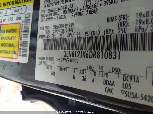 Lincoln MKZ 2013 3LN6L2JK6DR810831 Image 10