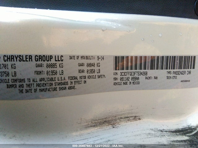 3C3CFFGE3FT534268 Fiat 500E