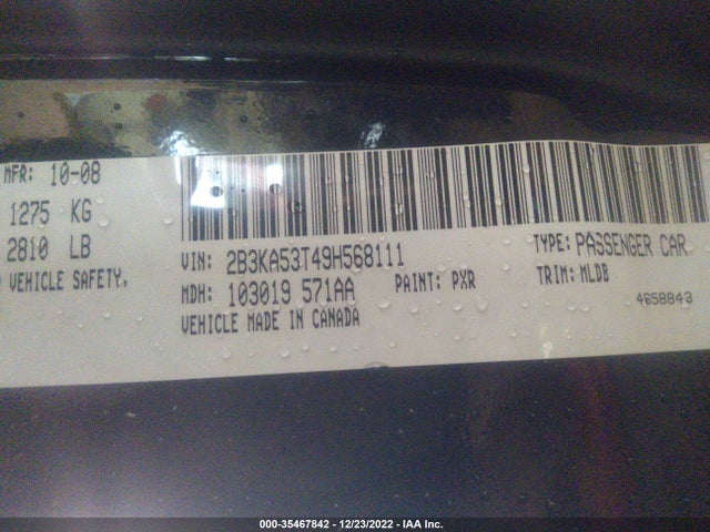 Dodge CHARGER R/T 2009 2B3KA53T49H568111 Image 10