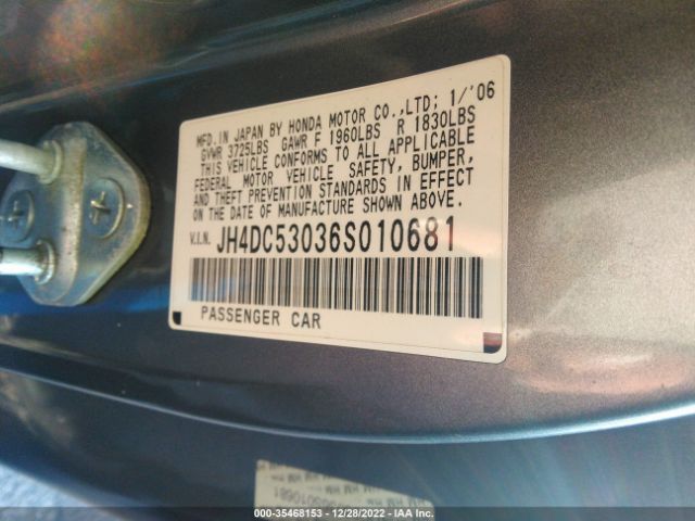 JH4DC53036S010681 Acura Rsx Type-s Leather