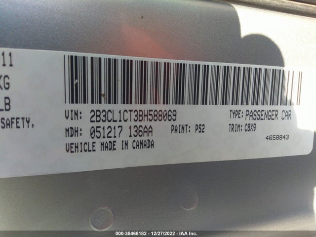 Dodge Charger Police 2011 2B3CL1CT3BH588069 Image 11