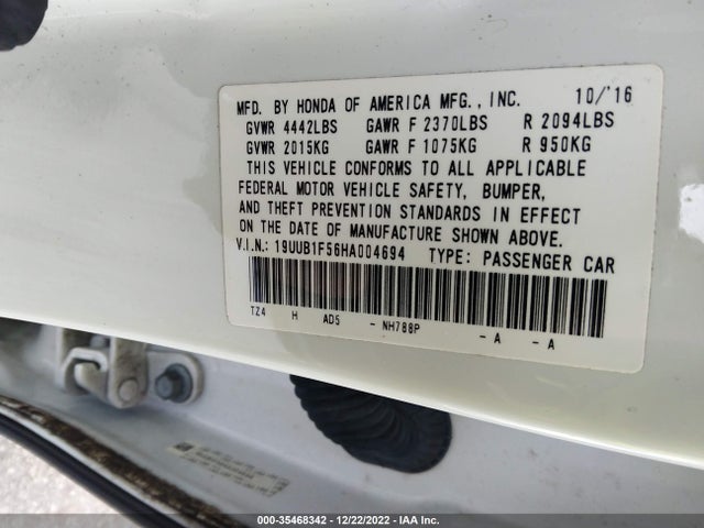2017 Acura TLX, VIN: 19UUB1F56HA004694