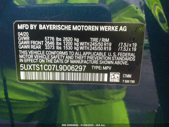 5UXTS1C07L9D06297 BMW X3 Xdrive30e