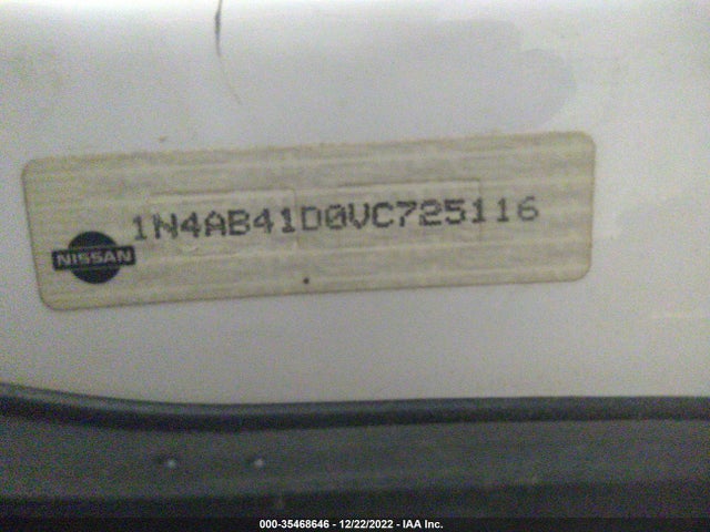 1997 NISSAN SENTRA VIN: 1N4AB41D0VC725116