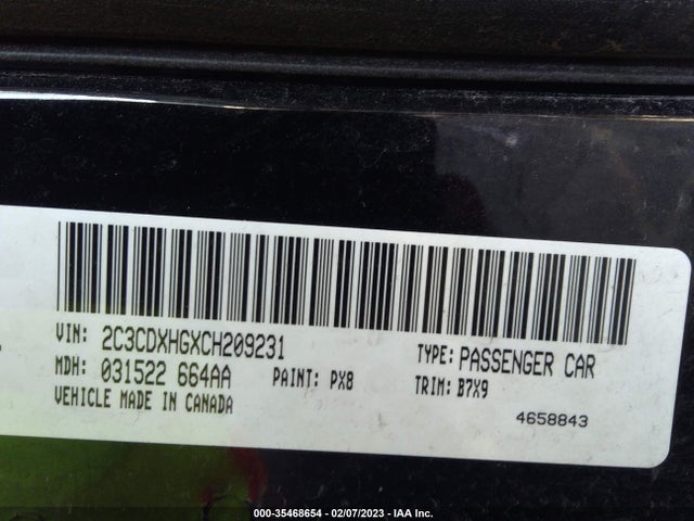 Dodge Charger Sxt 2012 2C3CDXHGXCH209231 Image 10