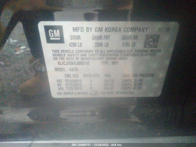 KL4CJASB4LB060140 Buick Encore Preferred