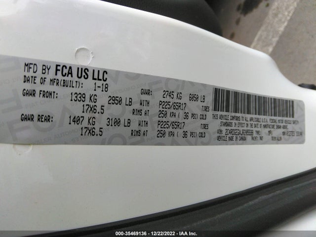 2018 Dodge Grand Caravan, VIN: 2C4RDGEGXJR205598