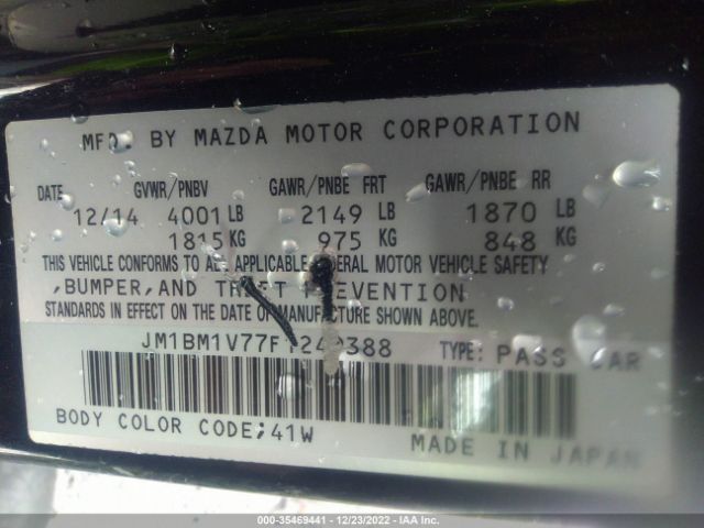 JM1BM1V77F1249388 Mazda Mazda3 I Touring