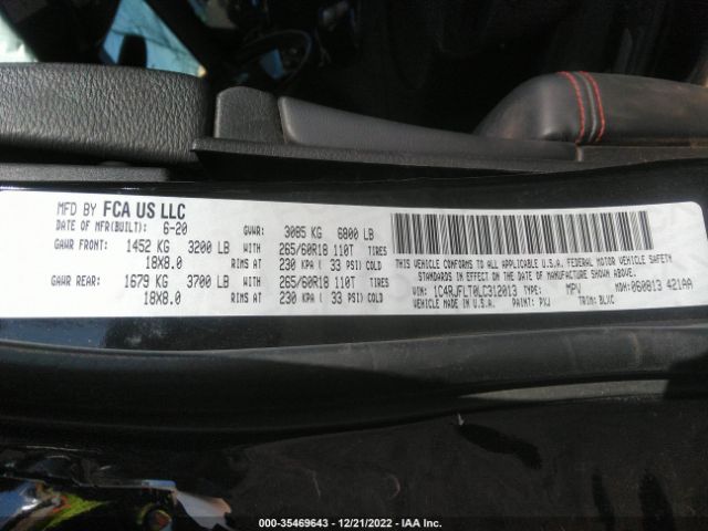 1C4RJFLT0LC312013 Jeep Grand Cherokee Trailhawk