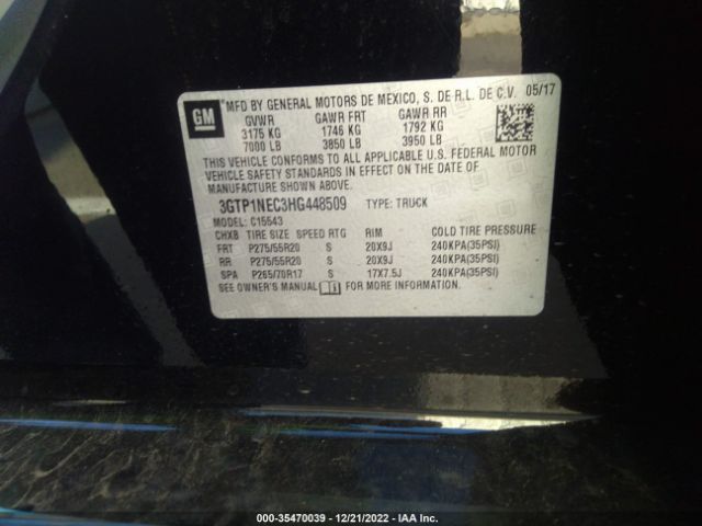 3GTP1NEC3HG448509 GMC Sierra 1500 Slt