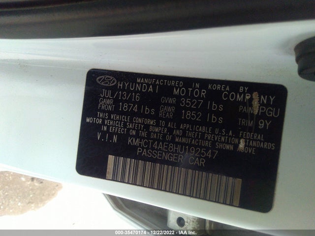 Hyundai ACCENT SE 2017 KMHCT4AE8HU192547 Image 10