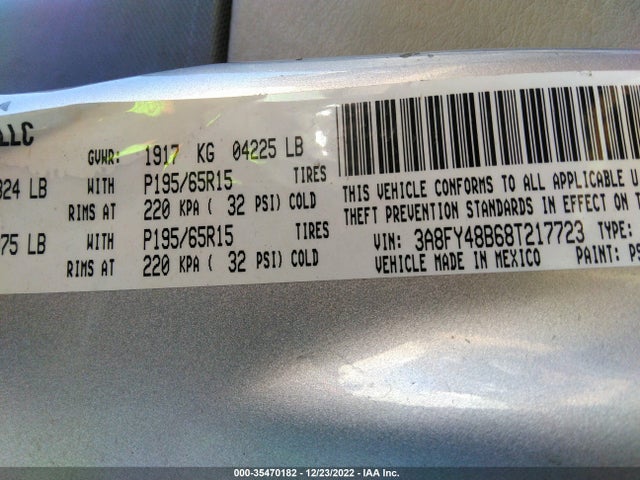 Chrysler Pt Cruiser 2008 3A8FY48B68T217723 Image 10