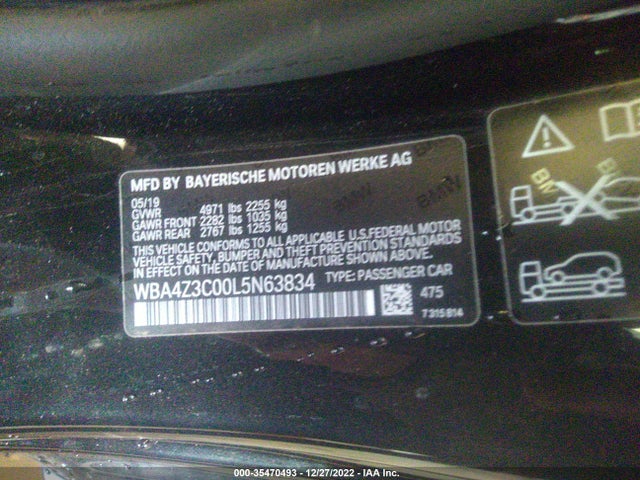 BMW 4 Series 430i Xdrive 2020 аукцион фото