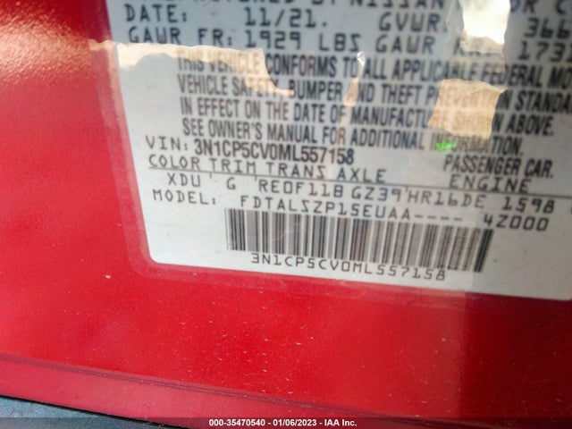 2021 Nissan Kicks, VIN: 3N1CP5CV0ML557158