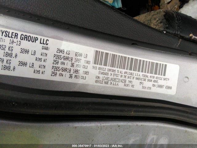 Dodge Durango Sxt 2014 1C4RDJAG8EC314238 Image 9