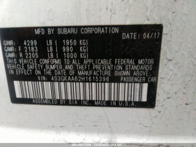 4S3GKAA62H1615396 Subaru Impreza