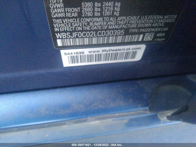 2020 BMW M5, VIN: WBSJF0C02LCD30395