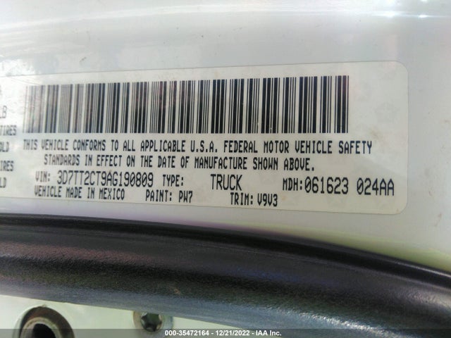 Dodge Ram 2500 St 2010 3D7TT2CT9AG190809 Image 9