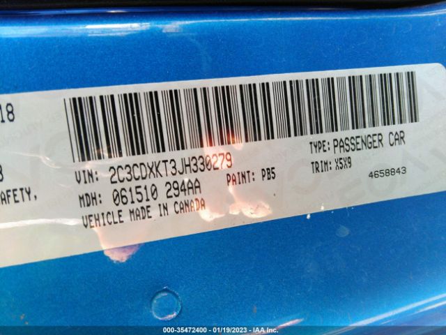 2C3CDXKT3JH330279 Dodge Charger Police