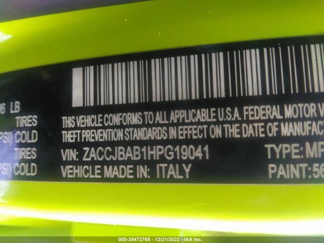 ZACCJBAB1HPG19041 Jeep Renegade Sport