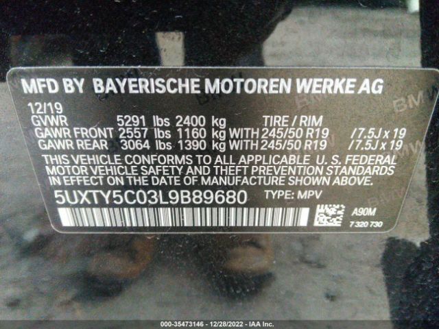 5UXTY5C03L9B89680 BMW X3 Xdrive30i