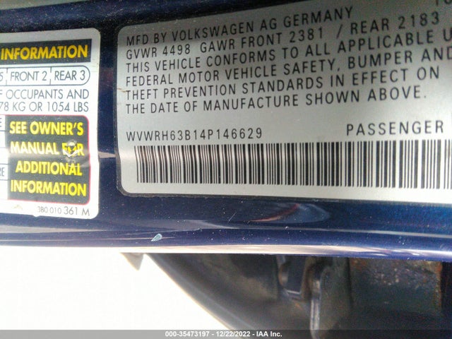 Volkswagen Passat Sedan Glx 2004 WVWRH63B14P146629 Image 10