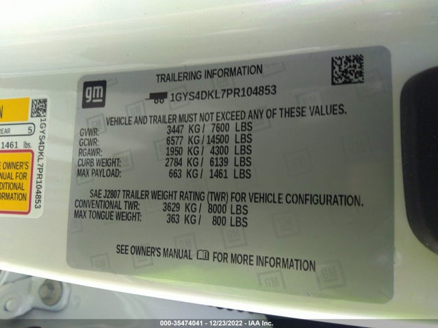 2023 Cadillac Escalade, VIN: 1GYS4DKL7PR104853