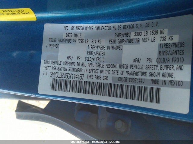 2016 Scion IA, VIN: 3MYDLBZV6GY114167