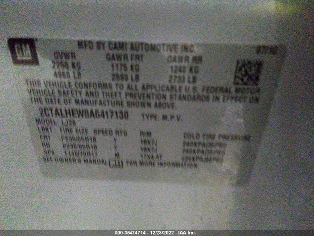 GMC Terrain Slt-2 2010 2CTALHEW8A6417130 Image 10