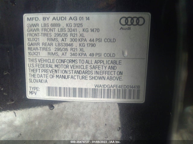 WA1DGAFE4ED014418 Audi Q7 3.0t S Line Prestige