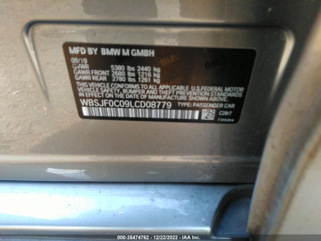 BMW M5 2020 WBSJF0C09LCD08779 Image 9