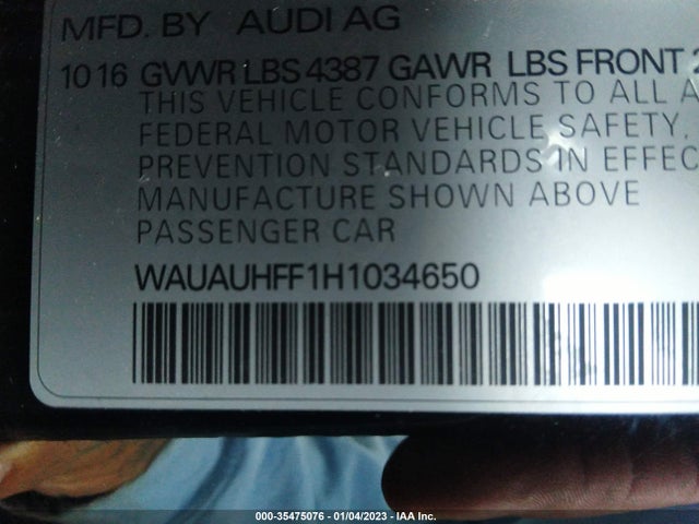 Audi A3 Sedan Premium 2017 WAUAUHFF1H1034650 Image 9