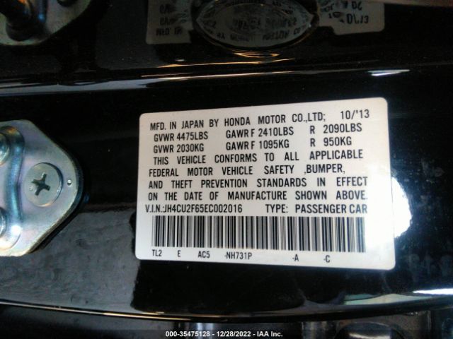 JH4CU2F65EC002016 Acura Tsx Tech Pkg