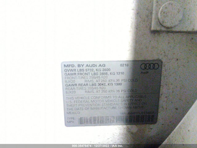 Audi Sq5 Premium Plus 2018 WA1A4AFYXJ2134834 Image 9