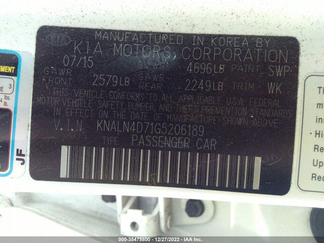 2016 Kia Cadenza, VIN: KNALN4D71G5206189