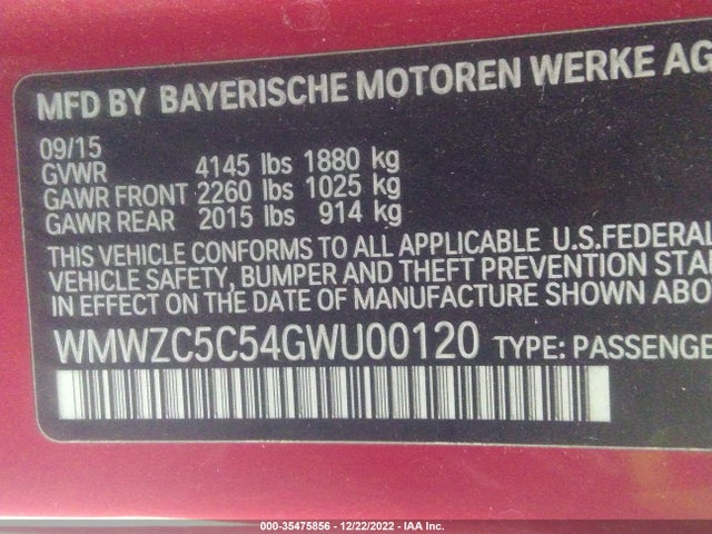 WMWZC5C54GWU00120 Mini Cooper Countryman S