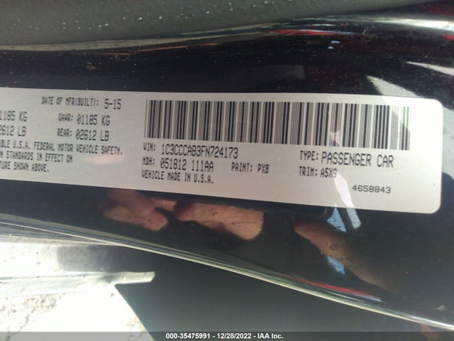 2015 Chrysler 200, VIN: 1C3CCCAB3FN724173