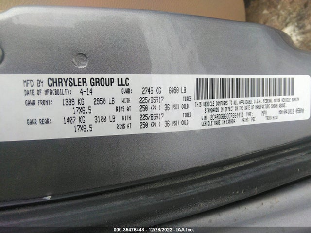 Dodge Grand Caravan Se 2014 2C4RDGBG8ER354411 Image 10