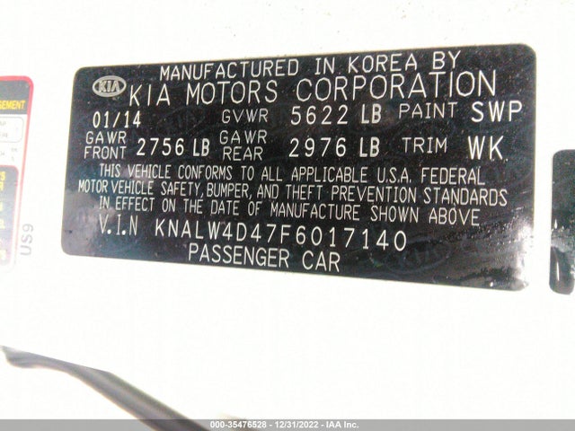 2015 Kia K900, VIN: KNALW4D47F6017140