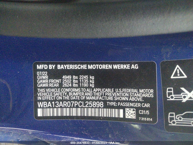 2023 BMW 4 Series, VIN: WBA13AR07PCL25898
