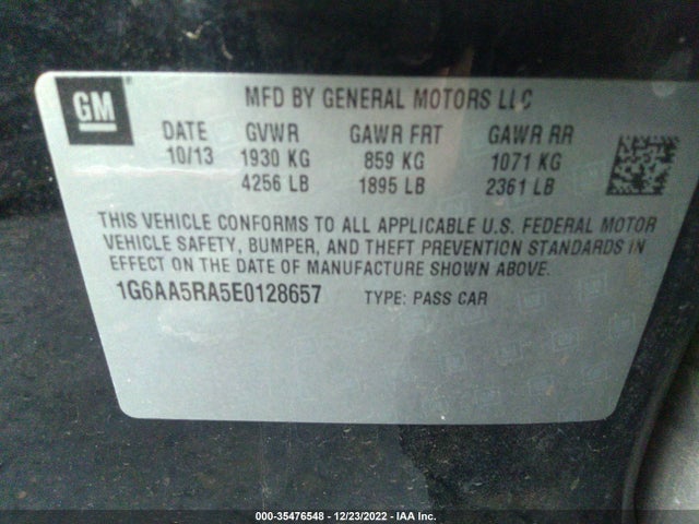 Cadillac Ats Standard Rwd 2014 1G6AA5RA5E0128657 Image 9