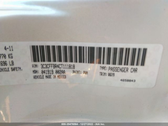 3C3CFFBR4CT111818 Fiat 500