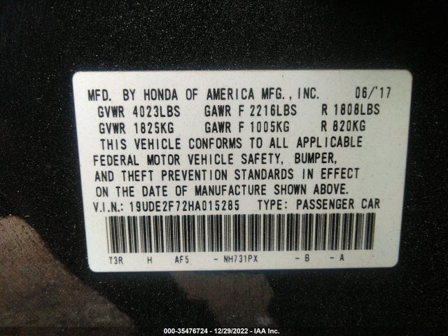 Acura Ilx W 2017 19UDE2F72HA015285 Image 9